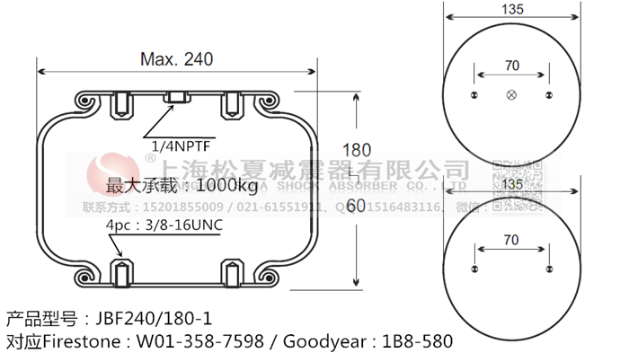 JBF240-180-1橡膠<a href='http://m.t6868.cn/' target='_blank'><u>空氣彈簧</u></a>