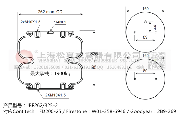 JBF262/325-2橡膠<a href='http://m.t6868.cn/' target='_blank'><u>空氣彈簧</u></a>