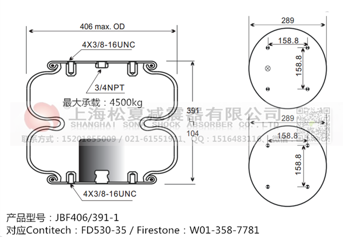 JBF406/391-2橡膠<a href='http://m.t6868.cn/' target='_blank'><u>空氣彈簧</u></a>